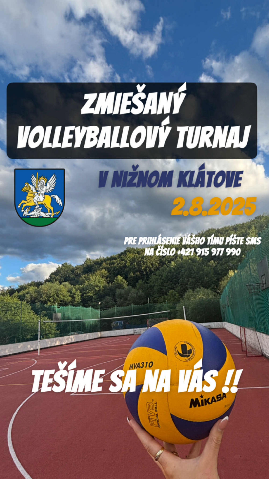 Fotka - OZNAM - volejbalový turnaj 2.8.2025