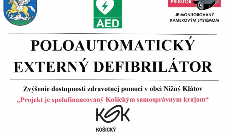 Fotka - Zvýšenie dostupnosti zdravotnej pomoci v obci Nižný Klátov „Projekt je spolufinancovaný Košickým samosprávnym krajom“