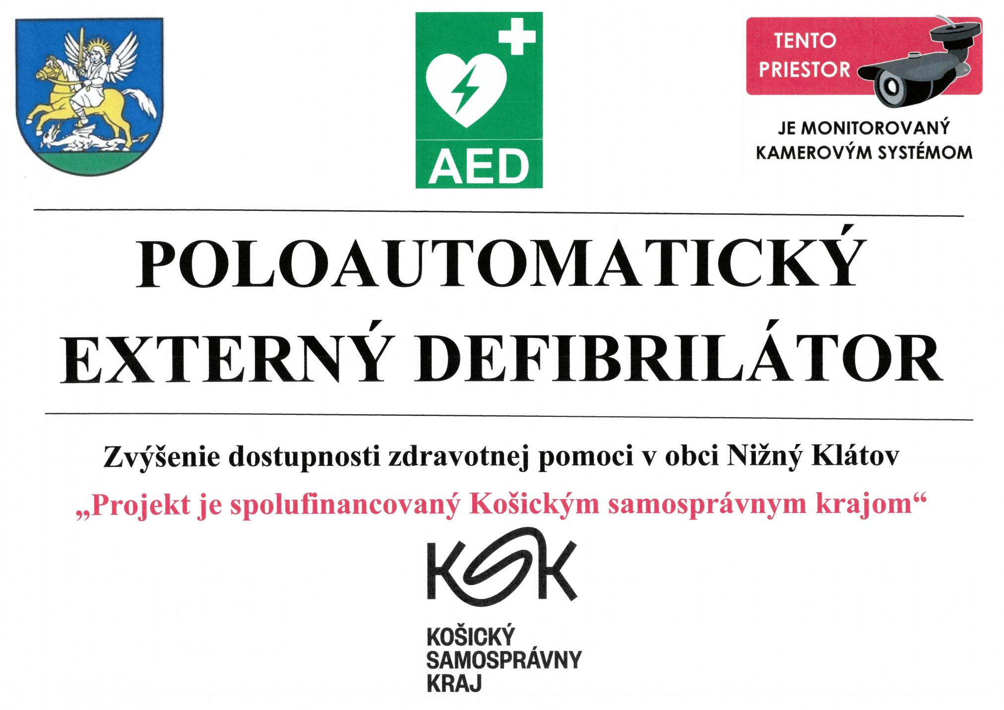 Fotka - Zvýšenie dostupnosti zdravotnej pomoci v obci Nižný Klátov „Projekt je spolufinancovaný Košickým samosprávnym krajom“