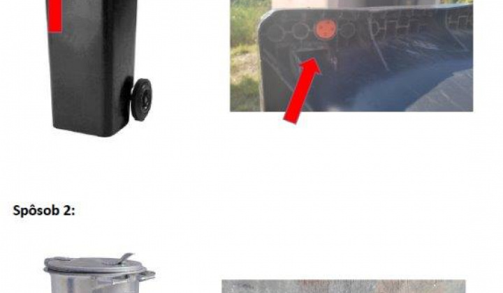 Fotka - OZNAM - dočipovanie smetných nádob na komunálny odpad
