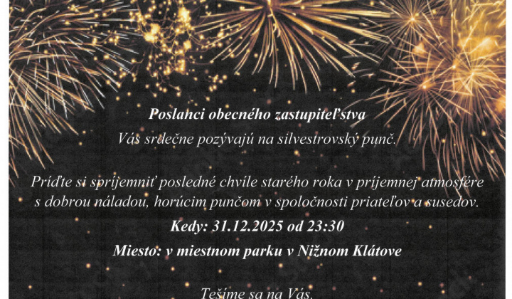 Fotka - POZVÁNKA - Silvestrovský punč