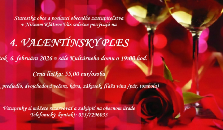 Fotka - 4. VALENTÍNSKY PLES 6. februára 2026