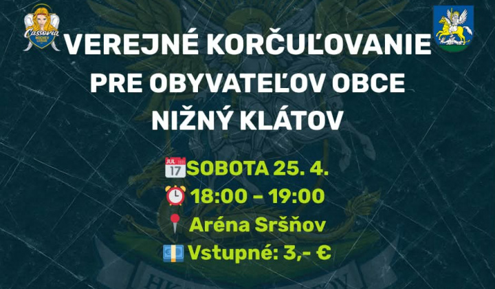 Fotka - OZNAM - verejné korčuľovanie pre obyvateľov Nižného Klátova