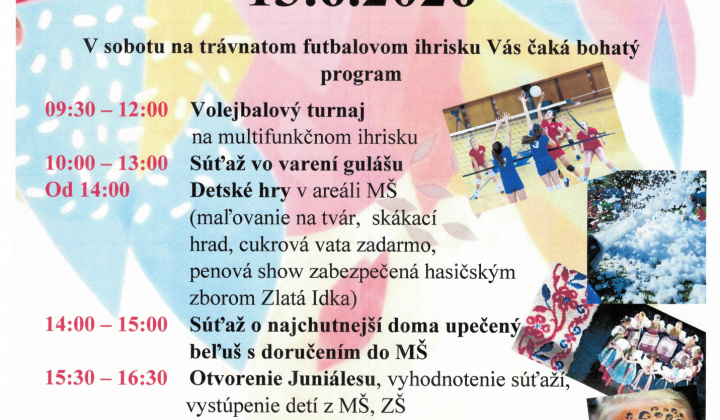 Fotka - POZVÁNKA -  Juniáles 13.6.2026 v Nižnom Klátove