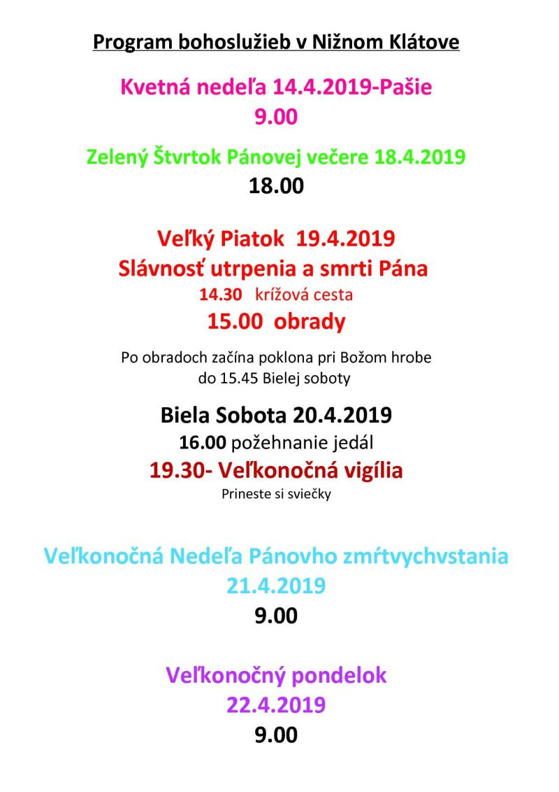 Fotka - Program veľkej noci 2019